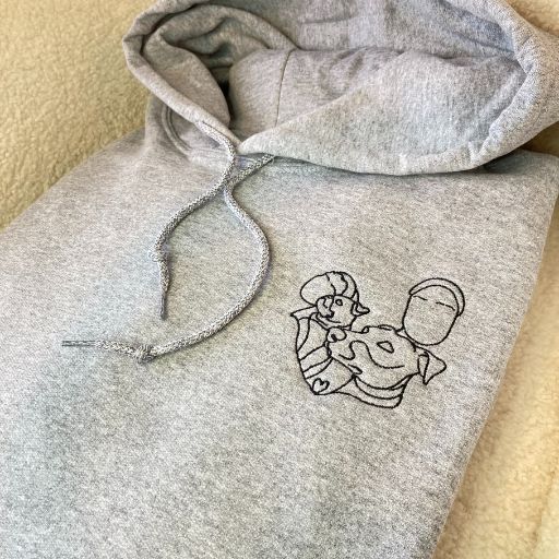 Photo Art Embroidered Hoodie